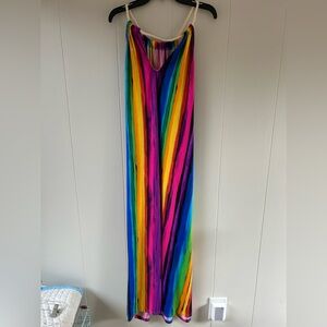 NWT Women’s Rainbow Wave Maxi Dress